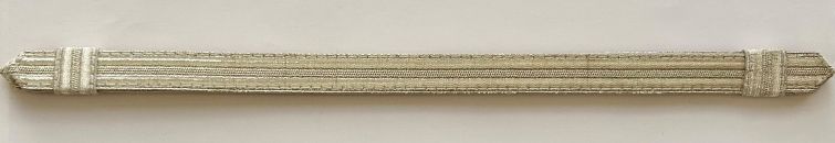 POLICE LEATHER CAP STRAP - PLAIN DESIGN - SILVER.